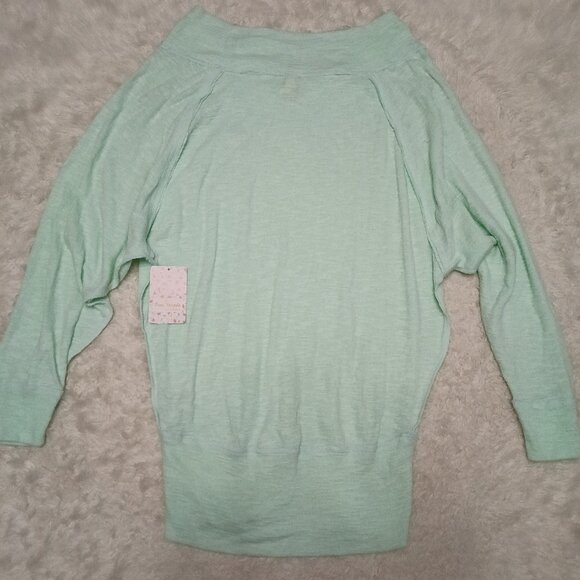We the Free Mint Green Cowl Neck Sweatshirt Size S - Picture 3 of 10